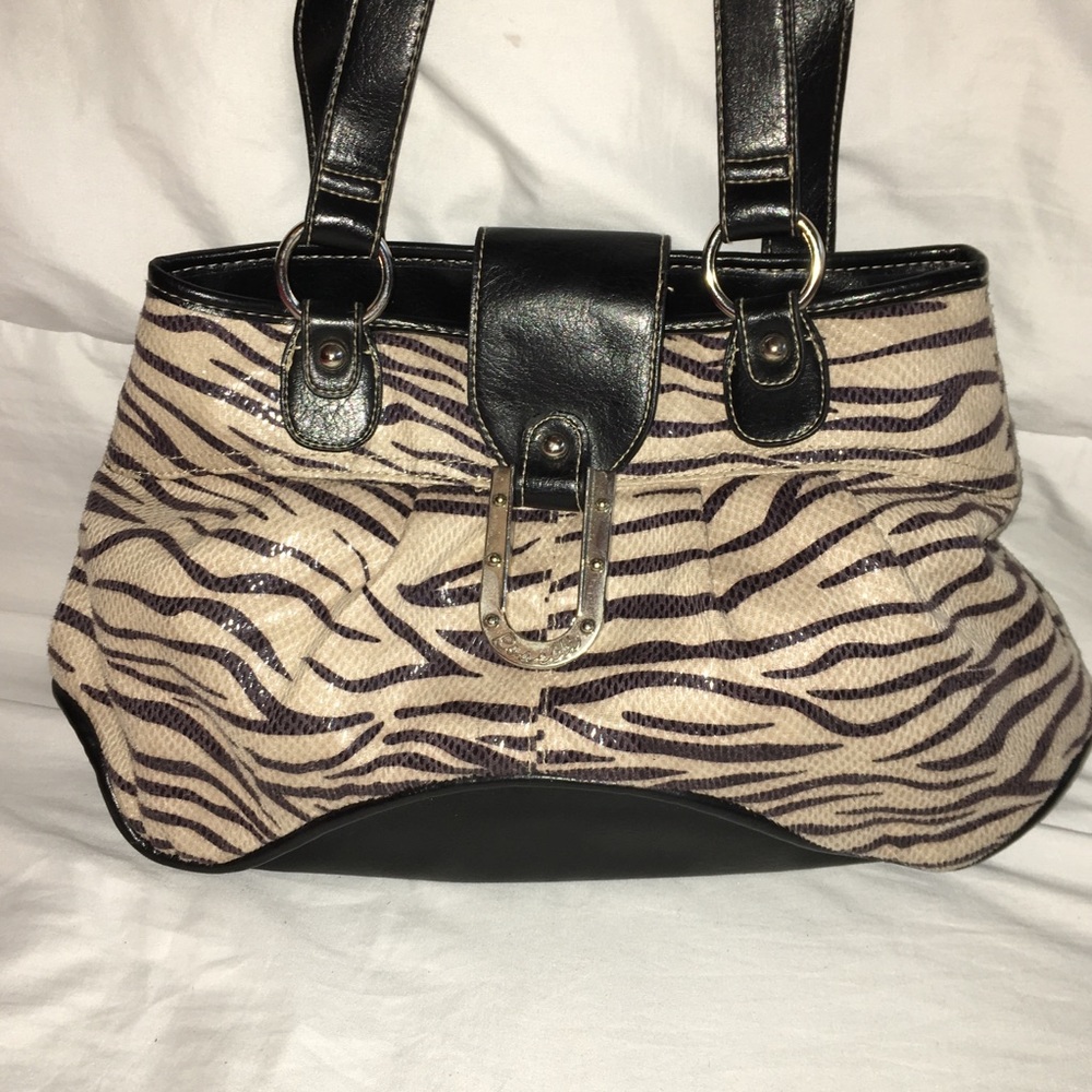 Black/Brown Zebra Shoulder purse